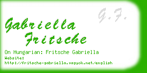 gabriella fritsche business card